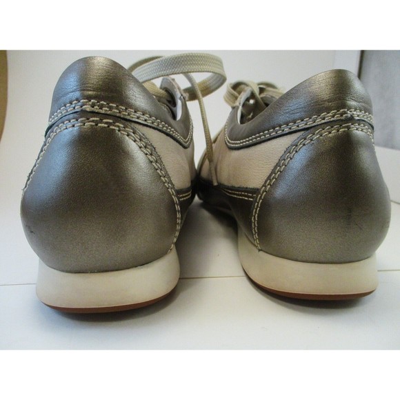 Mephisto Bretta Lace Up Sneakers Women's US Size 10 Cream Bronze Leather - Picture 8 of 16